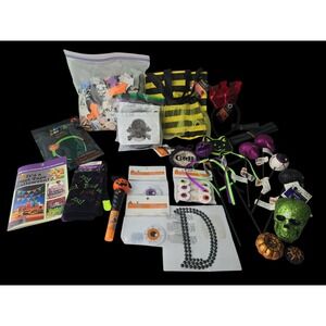 Lot‎ of New Halloween Decor Craft Baking Pumpkin Skull Eyes Headbands Treat Bag